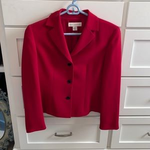 Red blazer. Perfect for interviews